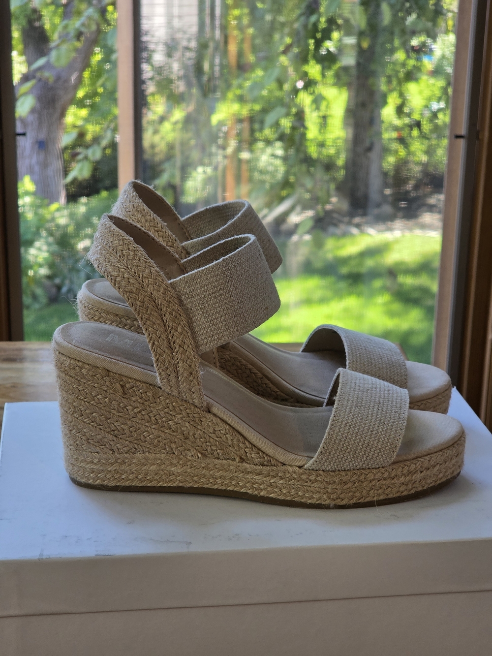 MIA Brittni Espadrille Wedge Sandals- Women's Size 6